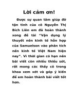 Vận dụng lý thuyết nền kinh tế hỗn hợp của p a  samuelson vào nền kinh tế việt nam 