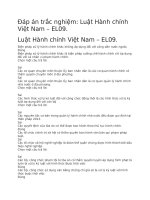 Đáp án trắc nghiệm luật hành chính việt nam – EL09  