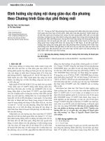 Định hướng xây dựng nội dung giáo dục địa phương theo Chương trình Giáo dục phổ thông mới