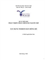 Xây dựng website bán đồng hồ