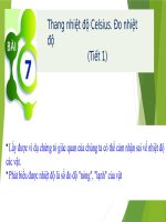 tiết 1 bài 7 thang nhiệt độ celsius đo nhiệt độ 
