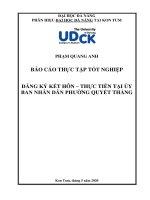 Đăng ký kết hôn   thực tiễn tại uỷ ban nhân dân phường quyết thắng 