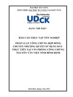 Pháp luật về công chứng hợp đồng chuyển nhượng quyền sử dụng đất thực tiễn tại văn phòng công chứng chứng nguyễn văn việt 