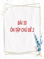 Ôn tập chủ đề 2 