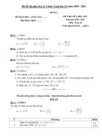 Bộ đề thi giữa học kì I toán 10