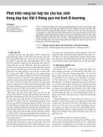 Phát triển năng lực hợp tác cho học sinh trong dạy học Vật lí thông qua mô hình B-learning