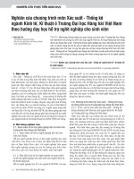 Nghiên cứu chương trình môn Xác suất - Thống kê ngành Kinh tế, Kĩ thuật ở Trường Đại học Hàng hải Việt Nam theo hướng dạy học hỗ trợ nghề nghiệp cho sinh viên