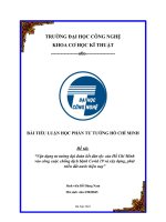 Đề tài vận dụng tư tưởng đại đoàn kết dân tộc của hồ chí minh vào công cuộc chống dịch bệnh covid 19 và xây dựng, phát triển đất nước hiện nay 