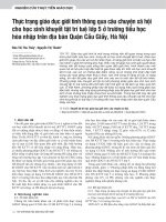 Thực trạng giáo dục giới tính thông qua câu chuyện xã hội cho học sinh khuyết tật trí tuệ lớp 5 ở trường tiểu học hòa nhập trên địa bàn Quận Cầu Giấy, Hà Nội