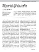 Phối hợp gia đình, nhà trường, cộng đồng trong chăm sóc và giáo dục trẻ mầm non