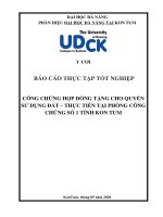Công chứng hợp đồng tặng cho quyền sử dụng đất thực tiễn tại phòng công chứng số 1 tỉnh kon tum 