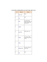 DANH MỤC THÀNH PHẦN CÁC DÂN TỘC VIỆT NAM