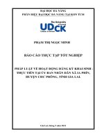 Pháp luật về hoạt động đăng ký khai sinh thực tiễn tại UBND xã ia phìn, huyện chư prông, tỉnh gia lai 