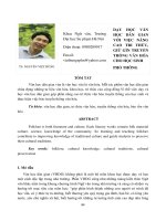 Dạy học văn học dân gian với việc nâng cao tri thức, giữ gìn truyền thống văn hóa cho học sinh phổ thông
