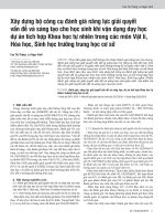 Xây dựng bộ công cụ đánh giá năng lực giải quyết vấn đề và sáng tạo cho học sinh khi vận dụng dạy học dự án tích hợp Khoa học tự nhiên trong các môn Vật lí, Hóa học, Sinh học
