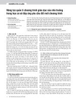 Năng lực quản lí chương trình giáo dục của nhà trường trung học cơ sở đáp ứng yêu cầu đổi mới chương trình