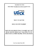 Một số giải pháp nâng cao hiệu quả sử dụng nguồn nhân lực tại công ty cổ phần máy  thiết bị phụ tùng seatech 