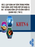 Bài 3  qui định an  toàn   ( tiết 2) 