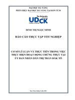 Cơ sở lí luận và thực tiễn trong công tác thực hiện hoạt động chứng thực tại ủy ban nhân dân thị trấn đăk tô 