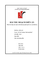 Bài thu hoạch diễn án hồ sơ 01  Tạ Văn Trường chứa mại dâm 2021