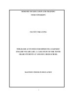 Web based activities for improving learners english vocabulary a case study of the tenth grade students at anh son 2 high school    