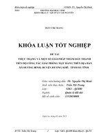 Thực trạng và một số giải pháp nhằm đẩy nhanh tiến độ công tác giải phóng mặt bằng ở một số dự án trên địa bàn xã hương bình, huyện hương khê, tỉnh hà tĩnh    
