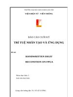HANDWRITTEN DIGIT RECONITION ON FPGA nhận dạng chữ viết tay trên FPGA