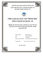 Mở rộng thị trường xuất khẩu rau quả việt nam sang một số nước châu âu giai đoạn 2015 2019 và định hướng đến 2025