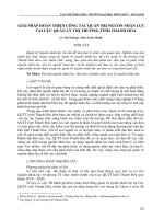 Giải pháp hoàn thiện công tác quản trị nguồn nhân lực tại Cục Quản lý thị trường tỉnh Thanh Hóa