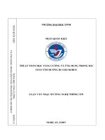 Thuật toán học tăng cường và ứng dụng trong bài toán tìm đường đi cho robot    