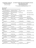 đề minh họa môn địa lý thi tốt nghiệp THPT ( có lời giải )