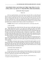 Giải pháp nâng cao năng lực thực thi công vụ của công chức Cục Quản lý thị trường tỉnh Thanh Hóa