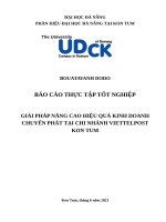 Giải pháp nâng cao hiệu quả kinh doanh chuyển phát tại chi nhánh viettel post kon tum 