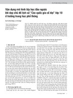 Vận dụng mô hình lớp học đảo ngược khi dạy chủ đề lịch sử “Các quốc gia cổ đại” lớp 10 ở trường trung học phổ thông