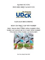 Nghiên cứu phát triển nông nghiệp công nghệ cao tại ban quản lý khu nông nghiệp ứng dụng công nghệ cao măng đen 