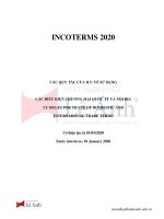Incoterms 2020 bản mới nhất bằng tiếng việt