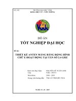 Thiết kế anten mảng băng rộng hình chữ e hoạt động tại tần số 2 4 ghz    