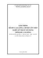 MD 20 GIAO TRINH GIA CONG LAP DAT COT THEP CDXD