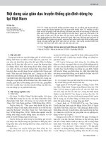 Nội dung của giáo dục truyền thống gia đình dòng họ tại Việt Nam