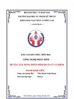 Xây dựng phần mềm quản lý và điểm danh sinh viên