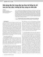 Giải pháp đặc thù trong đào tạo theo hệ thống tín chỉ của các học viện, trường đại học công an nhân dân