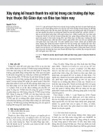 Xây dựng kế hoạch thanh tra nội bộ trong các trường đại học trực thuộc Bộ Giáo dục và Đào tạo hiện nay