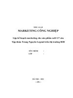 Marketing công nghiệp: Lập kế hoạch marketing cho sản phẩm café G7 của Tập đoàn Trung Nguyên Legend trên thị trường B2B