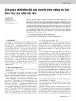 Giải pháp phát triển đội ngũ chuyên viên trường đại học theo tiếp cận vị trí việc làm