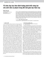 Tổ chức dạy học theo định hướng phát triển năng lực cho sinh viên sư phạm trong đổi mới giáo dục hiện nay