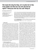 Rèn luyện khả năng thu thập, xử lí và phân tích số liệu trong nghiên cứu khoa học cho sinh viên đại học ngành Y thông qua môn học Xác suất Thống kê