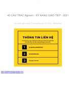 40 CÂU HỎI TRẮC NGHIỆM MÔN KỸ NĂNG GIAO TIẾP ĐẠI HỌC TÀI CHÍNH MARKETING CÓ ĐÁP ÁN
