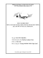 Báo cáo giải pháp thi GVDG- 2021-2022