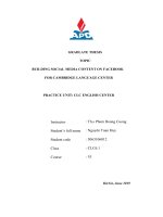 Building social media content on facebook for cambridge english center 