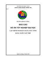 Lập trình web bán hàng máy tính bằng ngôn ngữ php    